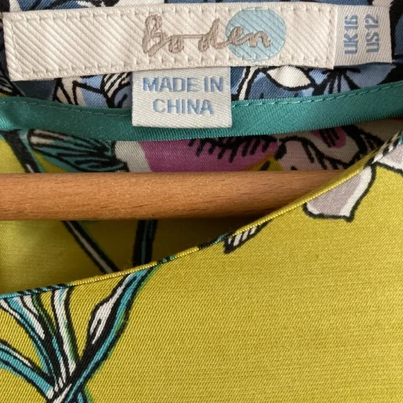 Boden Silk Blend Botanical Print Blouse - Picture 6 of 8